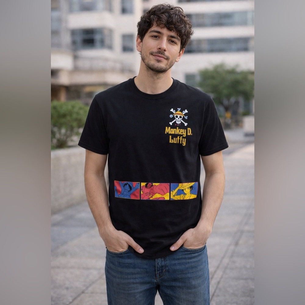 Onepiece Black Logo Crewneck Tee